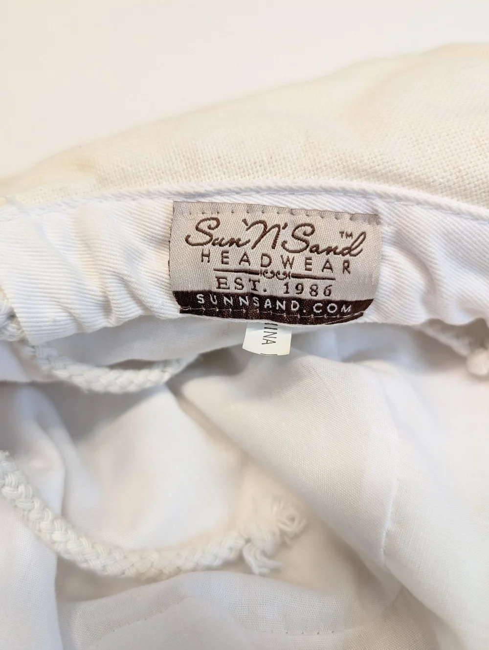 Sun 'N' Sand Women's Ivory Cotton Up Brim Bucket Hat O/S EUC - Picture 6 of 7
